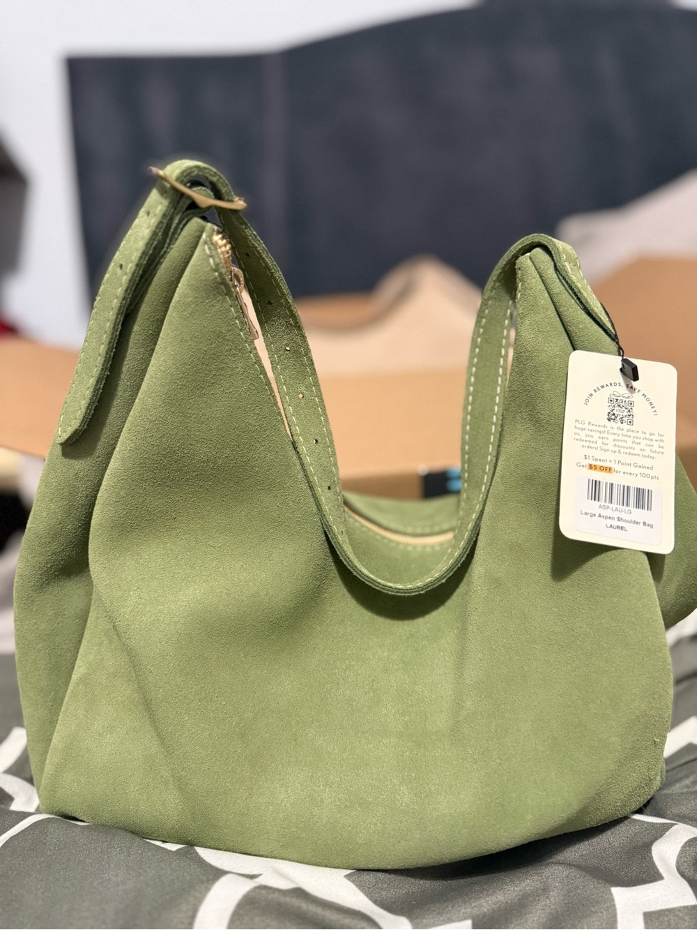 Laurel Suede Aspen Shoulder Bag